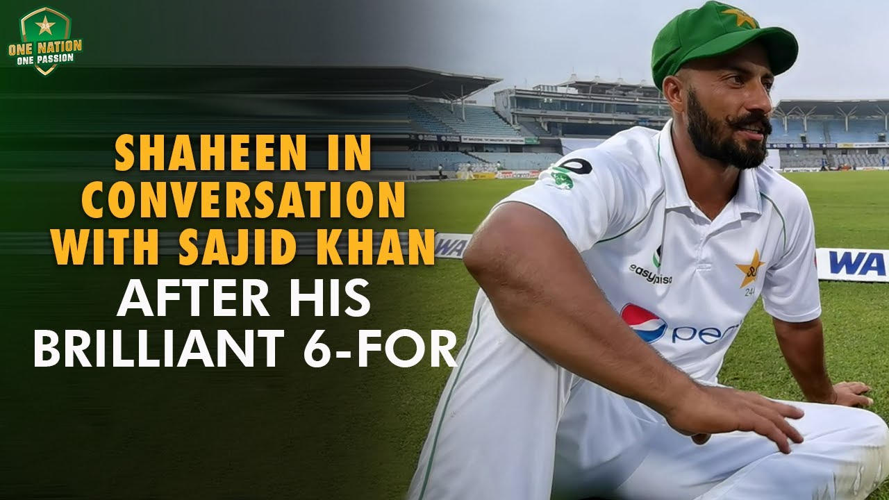 Shaheen In Conversation With Sajid Khan After His Brilliant 6-For